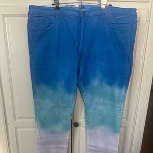 New With Tags! Crysp Denim Men's Jeans Atlantic Purple Blue Fade Size 44